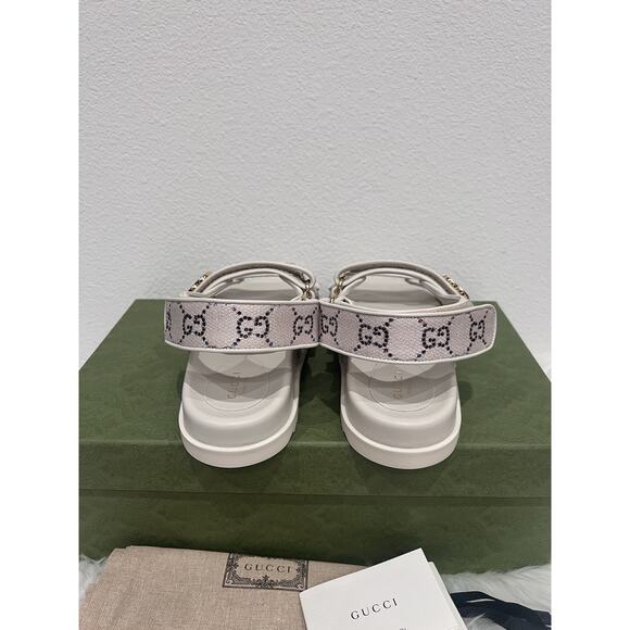 Gucci Moritz Supreme Double GG Crystal Monogram Marmont Dad Sandal Slide - Picture 8 of 12